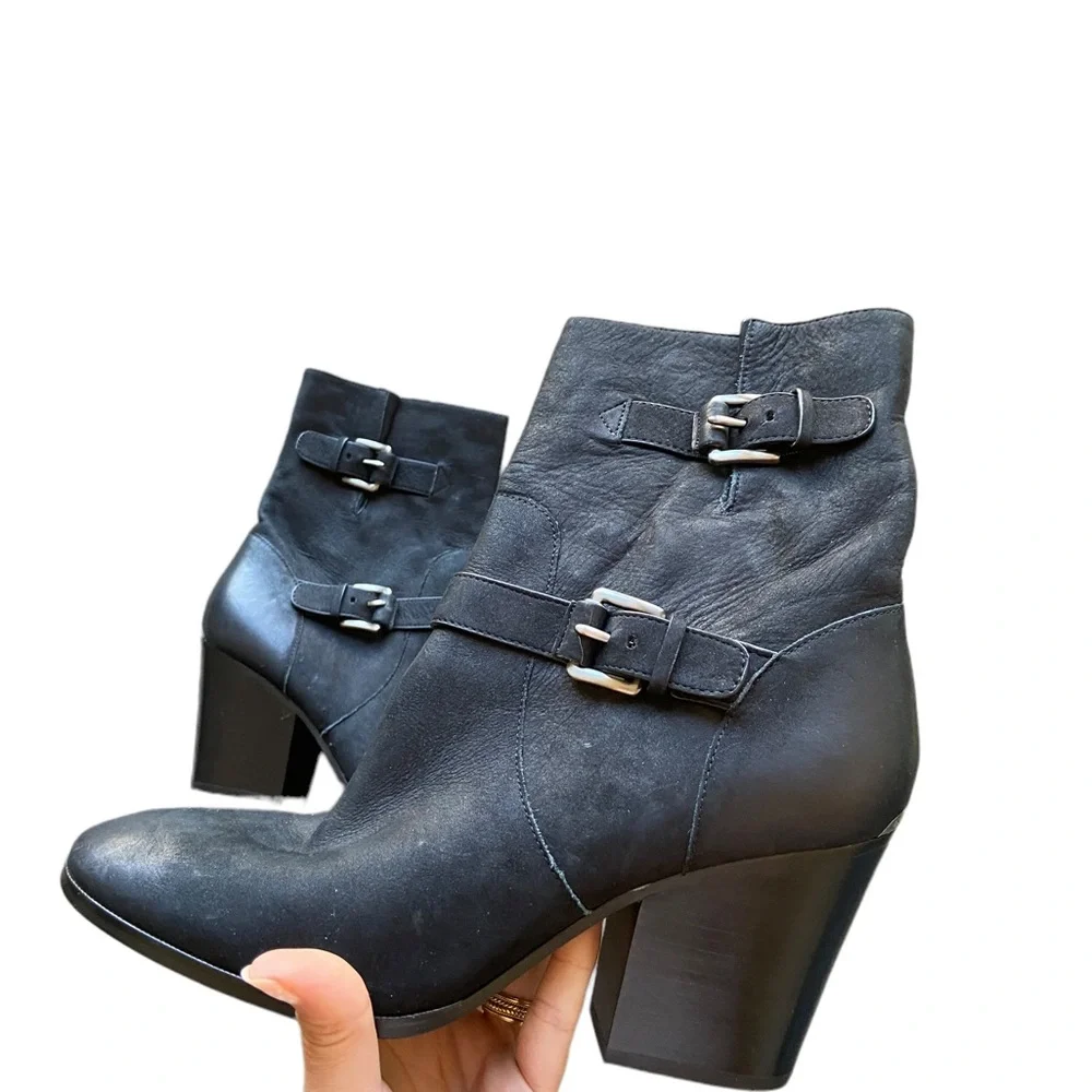 Michael Kors Ashton Mid Leather Buckle Bootie - Picture 3 of 9
